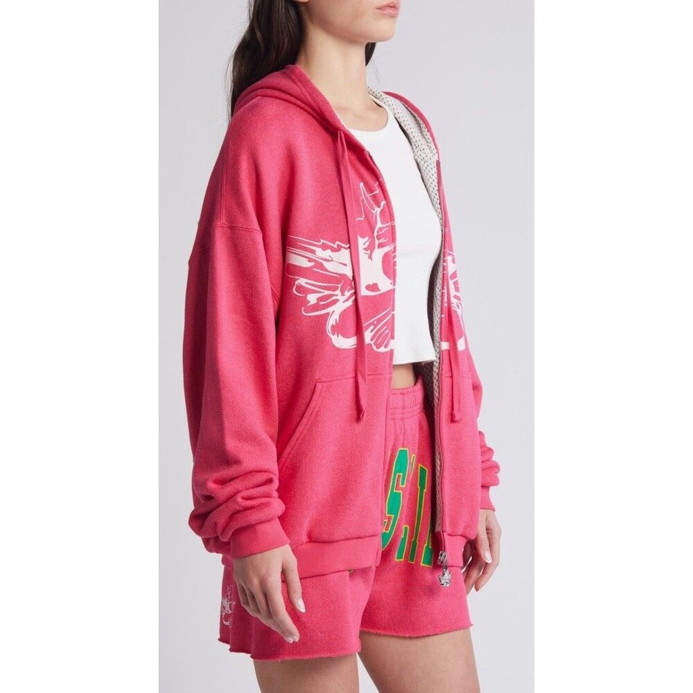 Boys Lie Pucker Up Pink Long Sleeve Hoodie Full Zip Cherub Sweatshirt XL/XXL - Picture 14 of 16